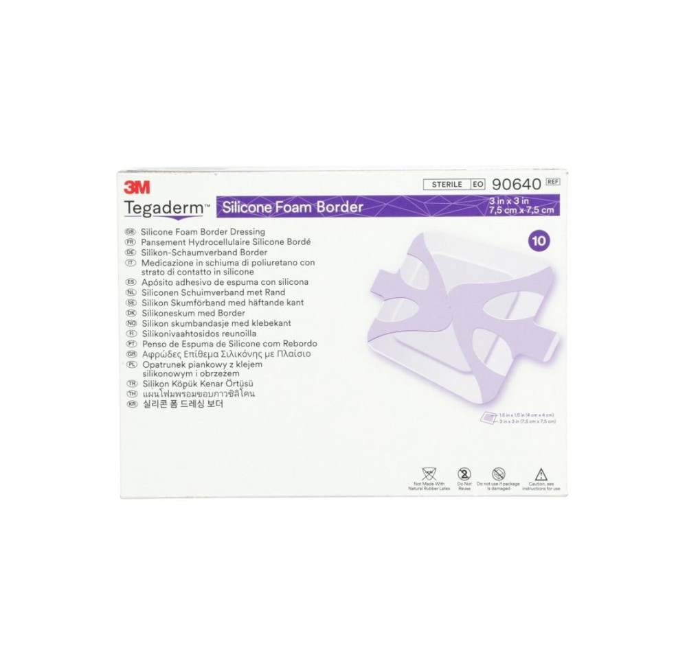3M TEGADERM Pans Hydr Sil 7.5x7.5cm Bor (n) 10 pce