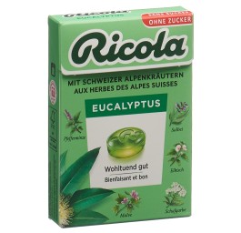 RICOLA eucalyptus bonbons ss av stevia box 50 g