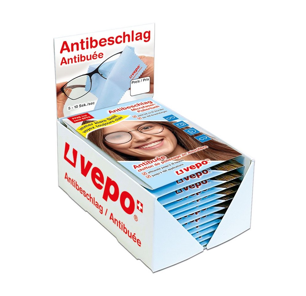 VEPO chiffon microfibre anti-buée 10h 12 pce
