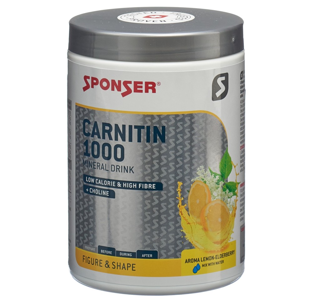 SPONSER Carnitin 1000 pdr Lemon-Elderberry 400 g SPONSER Carnitin 1000 pdr Lemon-Elderberry 400 g