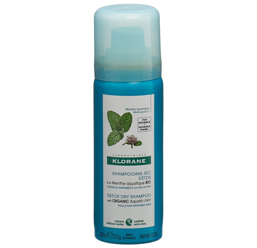 KLORANE Shampooing sec détox menthe aqua 50 ml