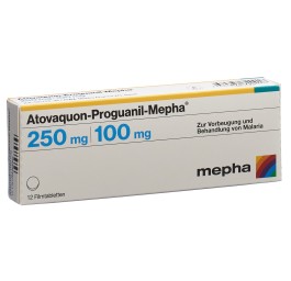 ATOVAQUON PROGUANIL Mepha cpr pell 250/100 12 pce