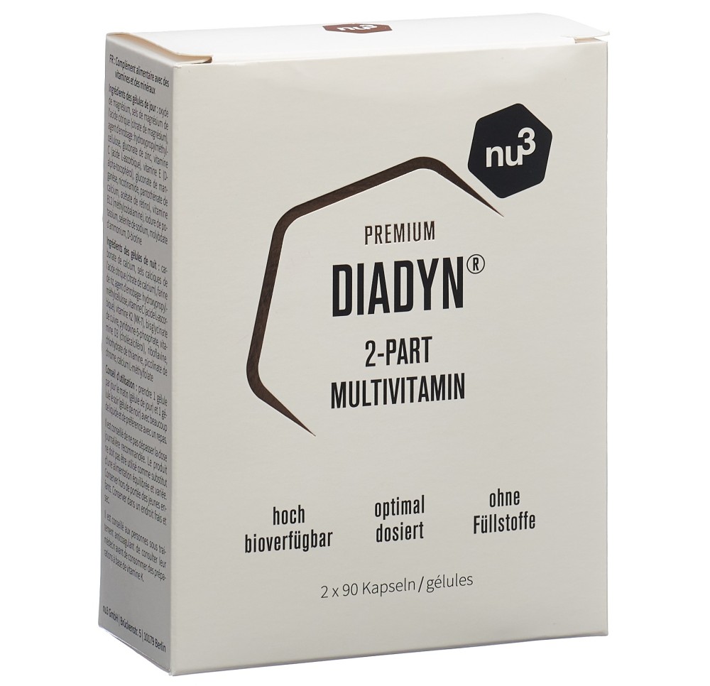 NU3 Premium DIADYN 2-Part Multivit caps 2 x 90 pce