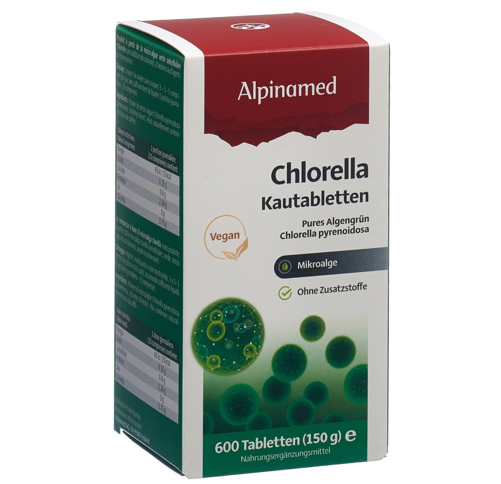 ALPINAMED Chlorella cpr 250 mg bte 600 pce