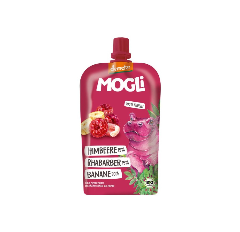 MOGLI Boisson fruitée framb rhubarbe bio 120 g MOGLI Boisson fruitée framb rhubarbe bio 120 g