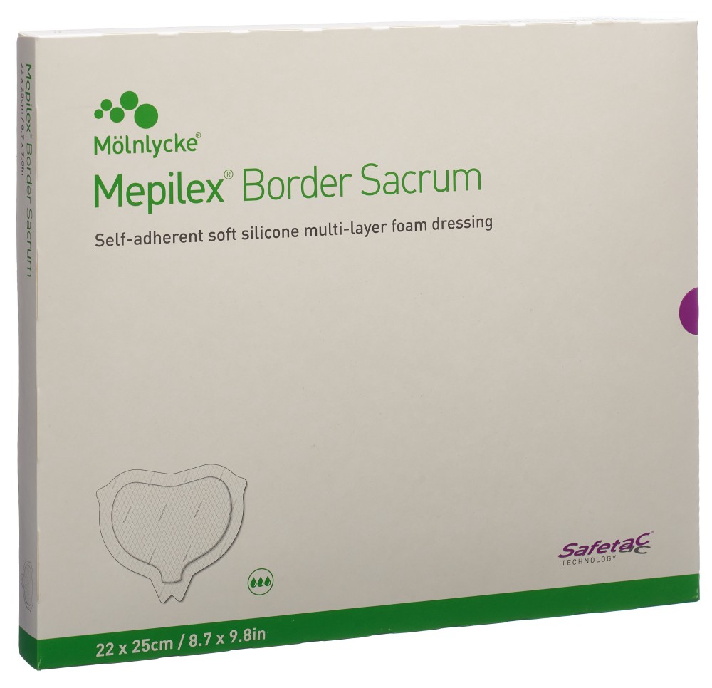 MEPILEX Border Sacrum 22x25cm (nouveau) 5 pce
