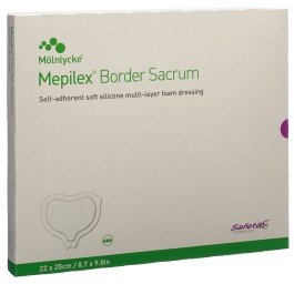 MEPILEX Border Sacrum 22x25cm (nouveau) 5 pce