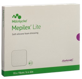 MEPILEX Lite pans hydrocell 15x15cm sili (n) 5 pce