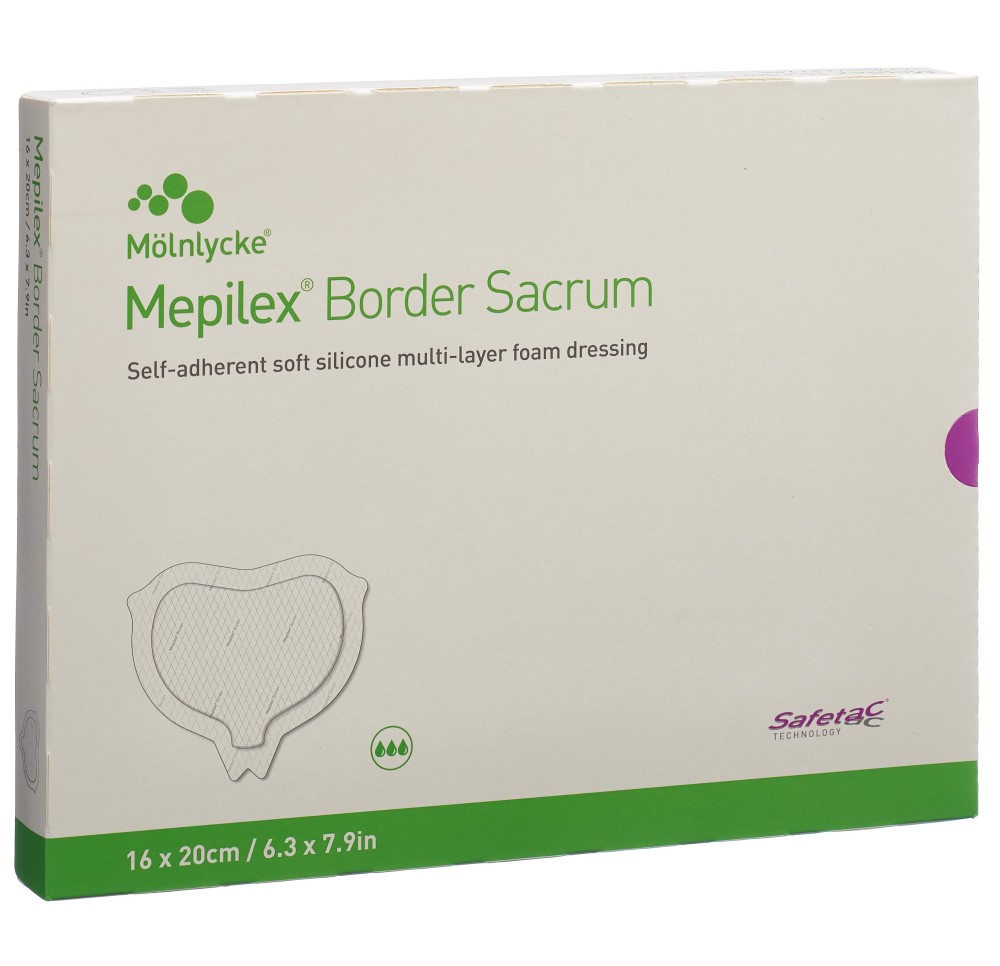 MEPILEX Border Sacrum 16x20cm (nouveau) 5 pce