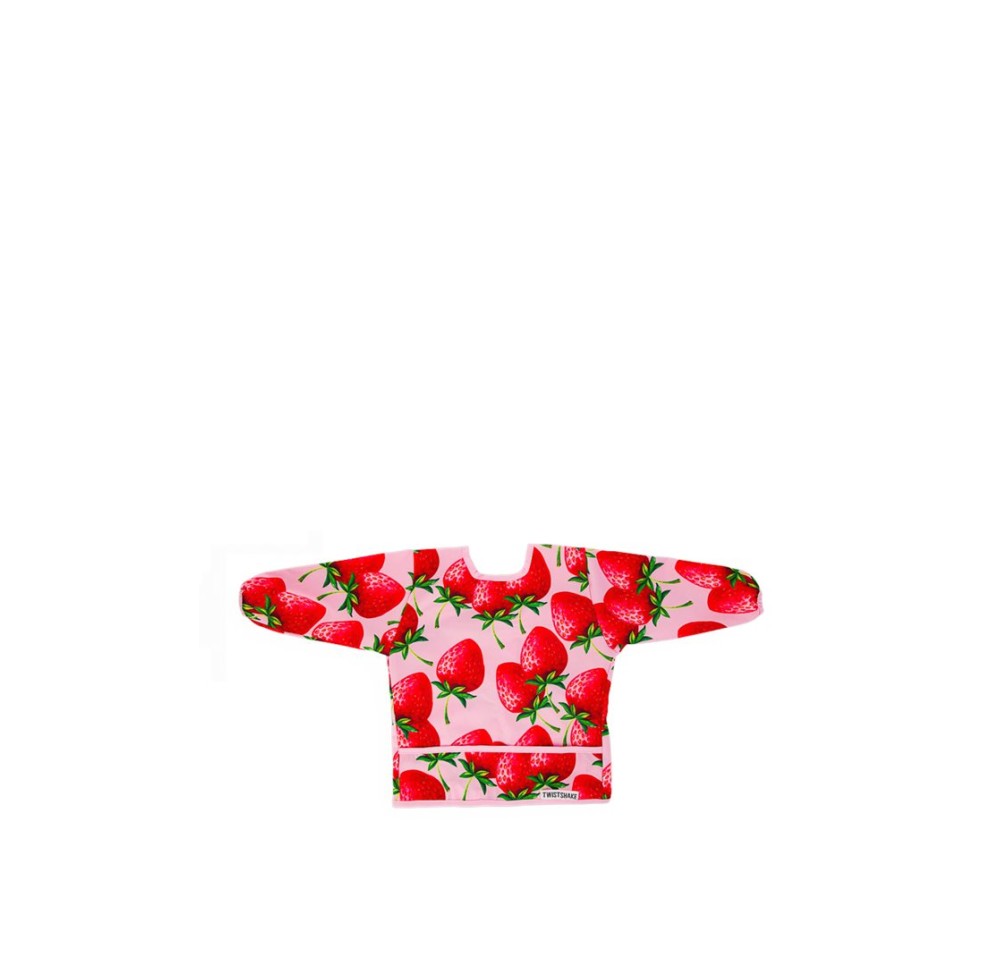 TWISTSHAKE bavoir à manches fraises