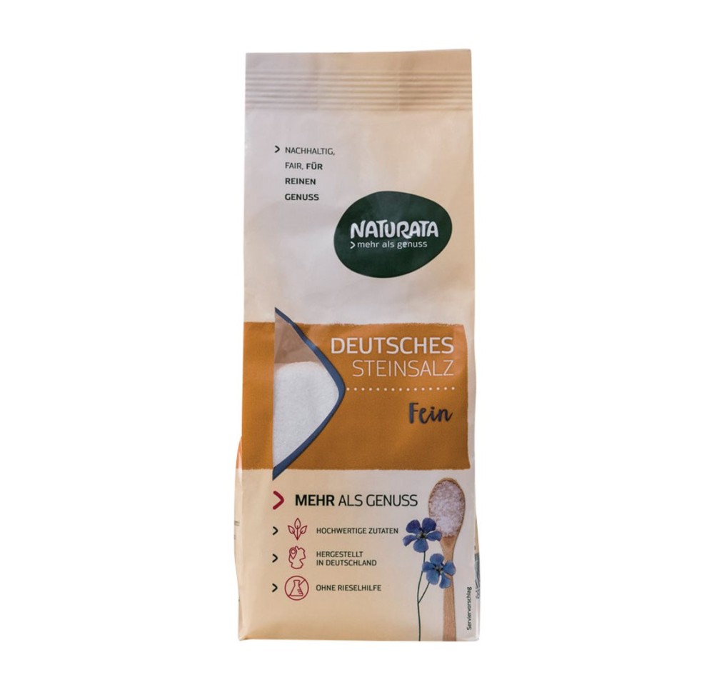 NATURATA sel rocheux allemand fin sach 500 g NATURATA sel rocheux allemand fin sach 500 g