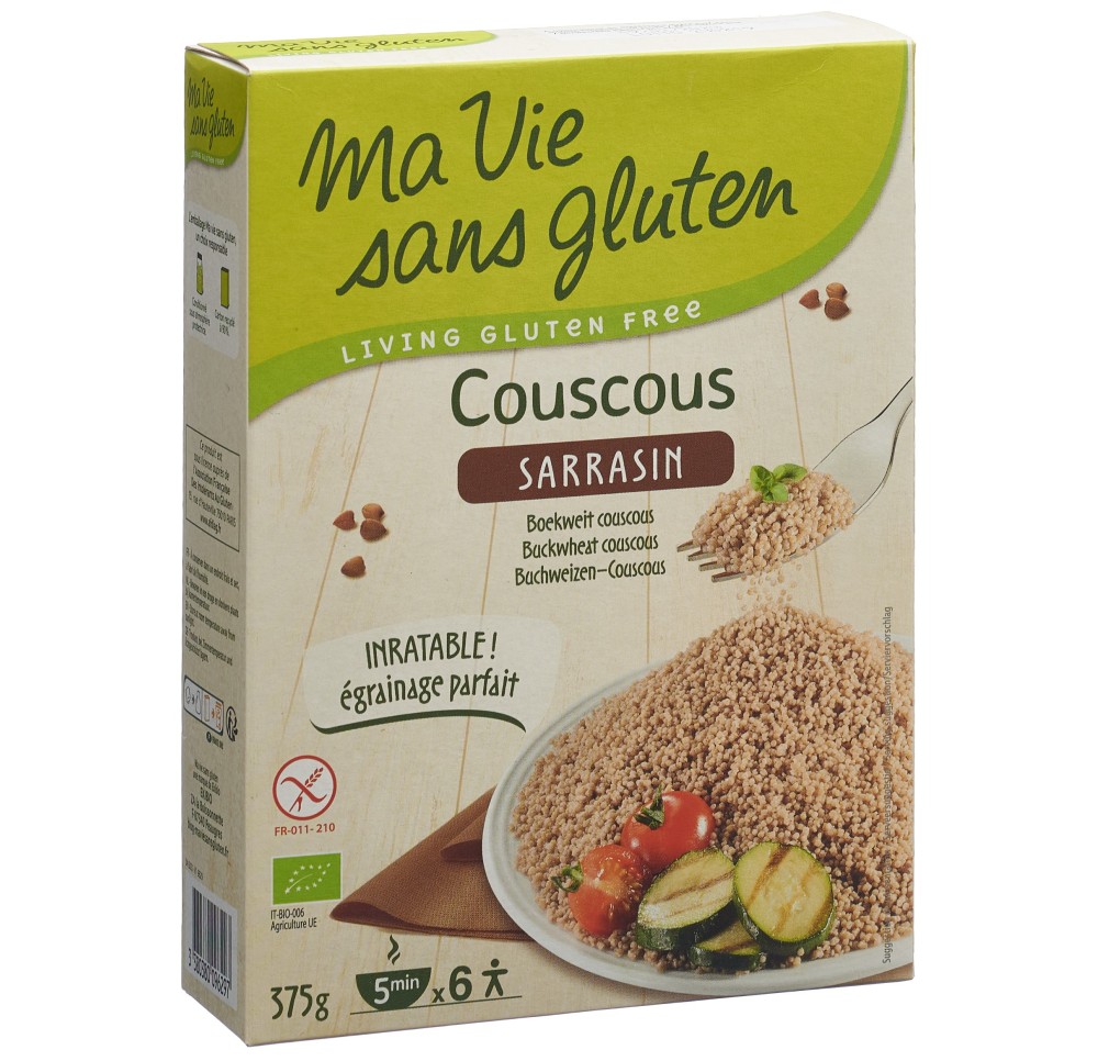 MA VIE S GLUT Couscous Sarrasin sach 375 g MA VIE S GLUT Couscous Sarrasin sach 375 g