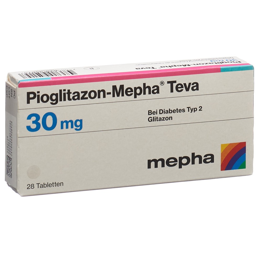 PIOGLITAZON Mepha Teva cpr 30 mg 28 pce PIOGLITAZON Mepha Teva cpr 30 mg 28 pce