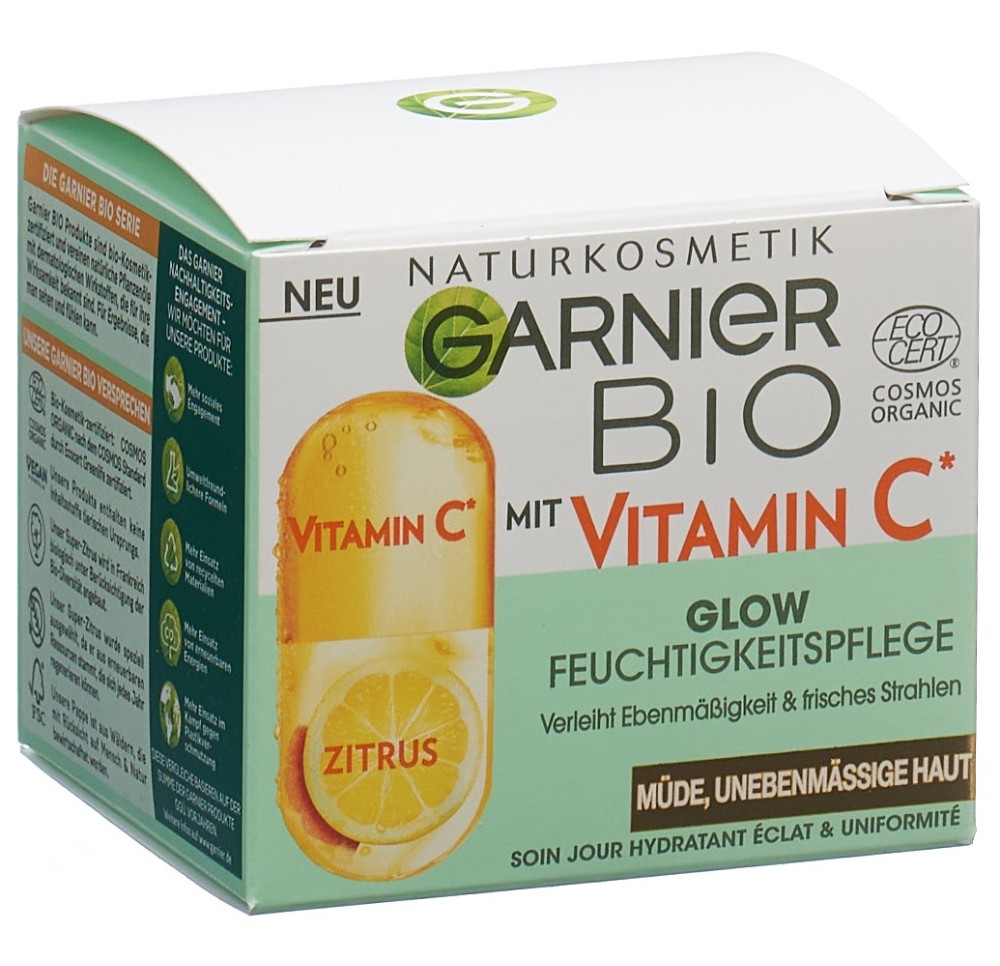 GARNIER Skin soin Jour hydra éclat&vit C bio 50 ml
