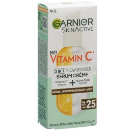 GARNIER sérum crème 2en1 booster éclat vit C 50 ml