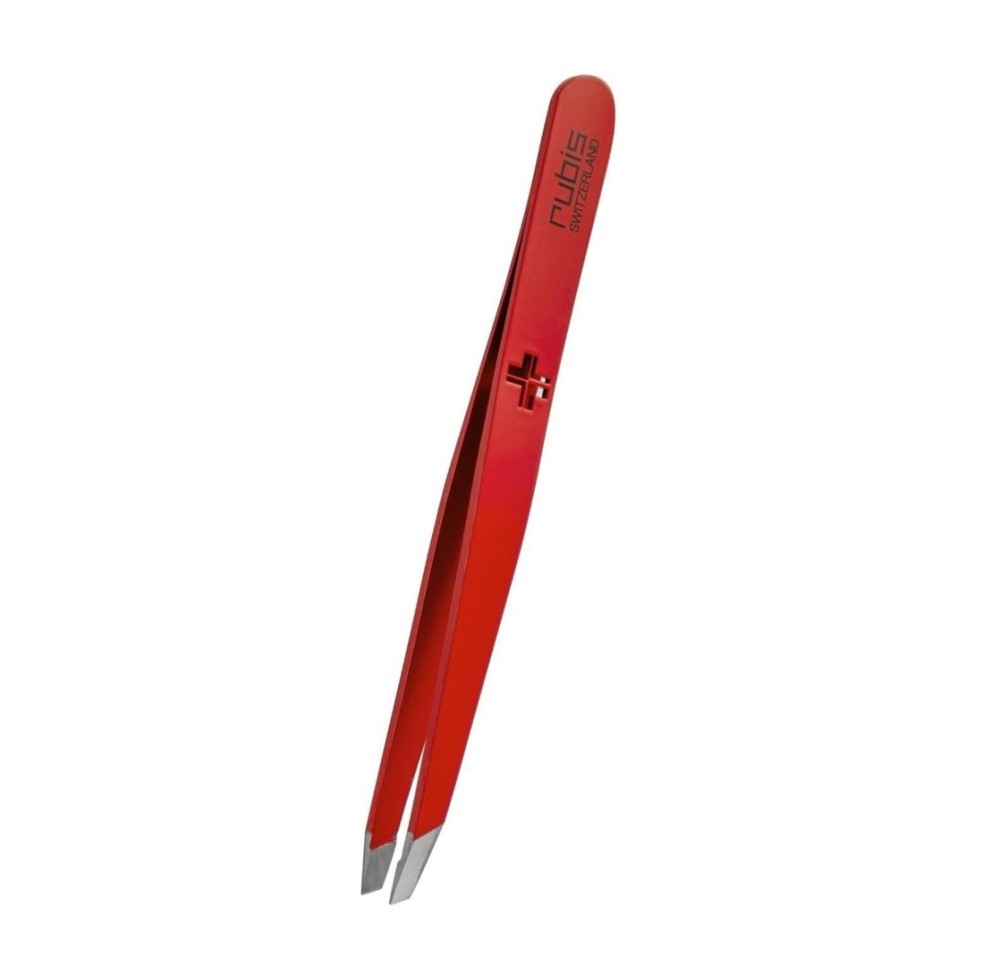 RUBIS pincette biseautée inox croix laser