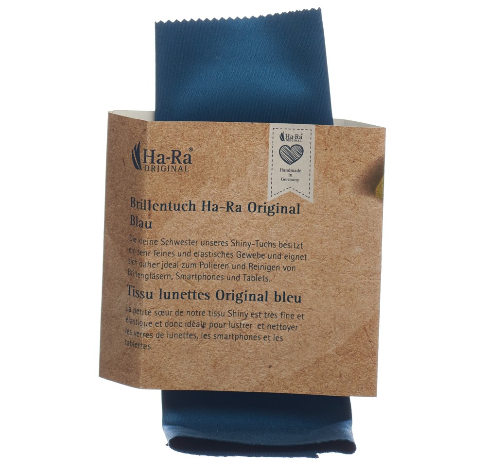 HA-RA Chiffon pour les lunettes bleu