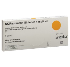NORADRENALIN Sintetica 4 mg/4ml 10 amp 4 ml