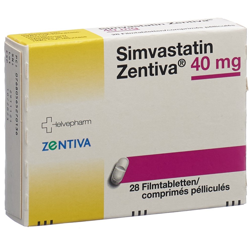 SIMVASTATIN Zentiva cpr pell 40 mg 28 pce SIMVASTATIN Zentiva cpr pell 40 mg 28 pce