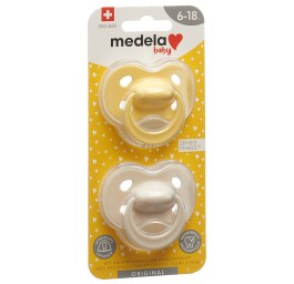MEDELA Baby Sucette Original 6-18 Pastel 2 pce
