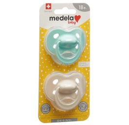 MEDELA Baby Sucette Original 18+ Pastel 2 pce