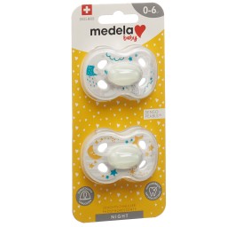 MEDELA Baby Sucette Night&Night 0-6 Animals 2 pce