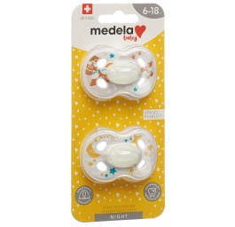 MEDELA Baby Sucette Night&Night 6-18 Animals 2 pce