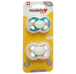 MEDELA Baby Sucette Night&Night 18+ Animals 2 pce
