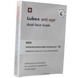 LUBEX ANTI-AGE dual face mask sach 4 pce