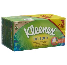 KLEENEX Balsam mouchoi papier box trio 3 x 56 pce