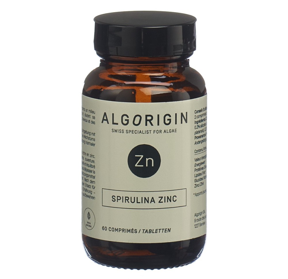 ALGORIGIN Spiruline Zinc cpr fl 60 pce