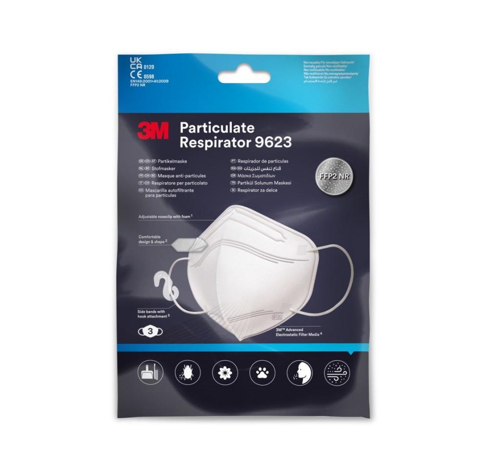 3M masque à particules FFP2 jetable  9623 3 pce