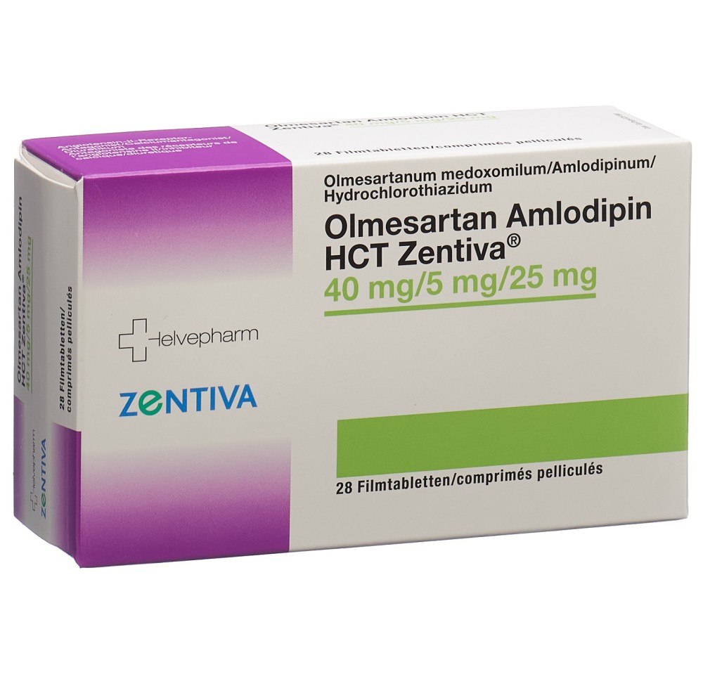 OLMESARTAN AMLODIPIN HCT Zentiva 40/5/25 28 pce OLMESARTAN AMLODIPIN HCT Zentiva 40/5/25 28 pce