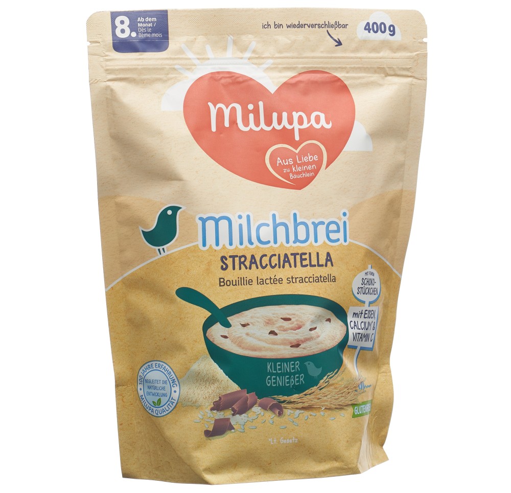 MILUPA bouillie lactée Stracciatella 8m 400 g MILUPA bouillie lactée Stracciatella 8m 400 g
