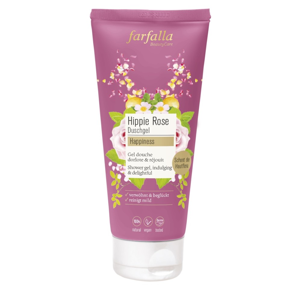 FARFALLA Gel douche Hippie rose tb 200 ml FARFALLA Gel douche Hippie rose tb 200 ml