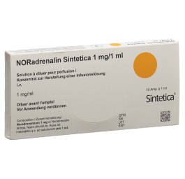 NORADRENALIN Sintetica 1 mg/1ml 10 amp 1 ml