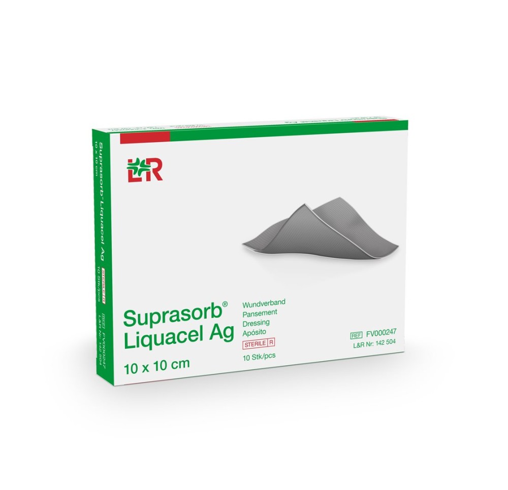 SUPRASORB Liquacel Ag 10x10cm 10 pce