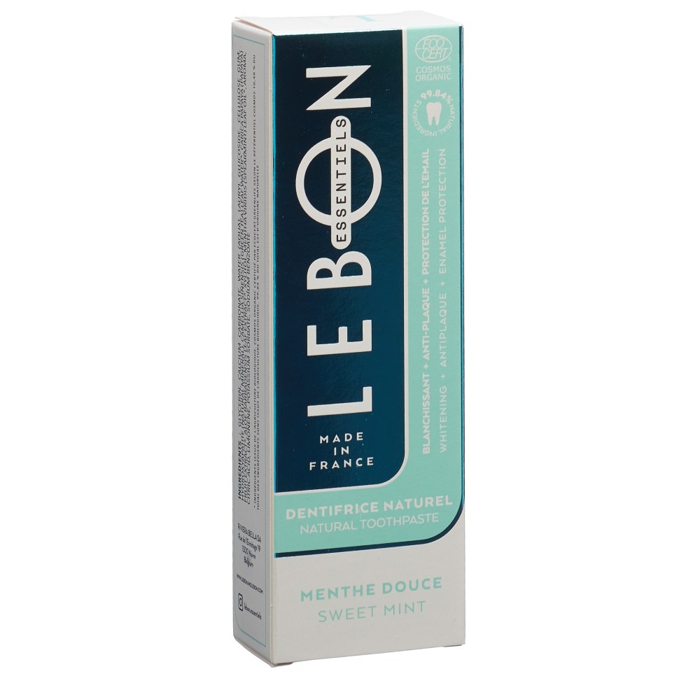 LEBON ESSENTIELS dentifrice menthe douce bio 80 ml LEBON ESSENTIELS dentifrice menthe douce bio 80 ml