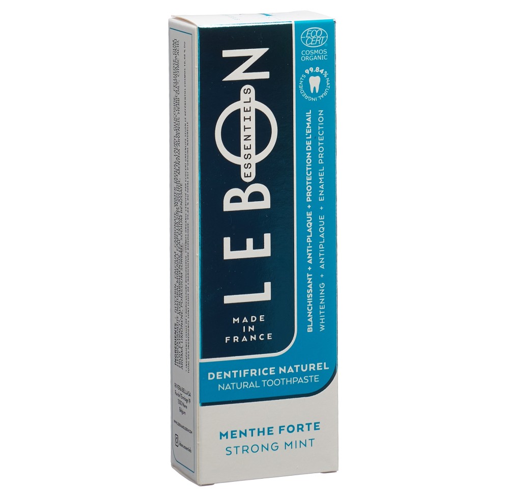 LEBON ESSENTIELS dentifrice menthe forte bio 80 ml LEBON ESSENTIELS dentifrice menthe forte bio 80 ml