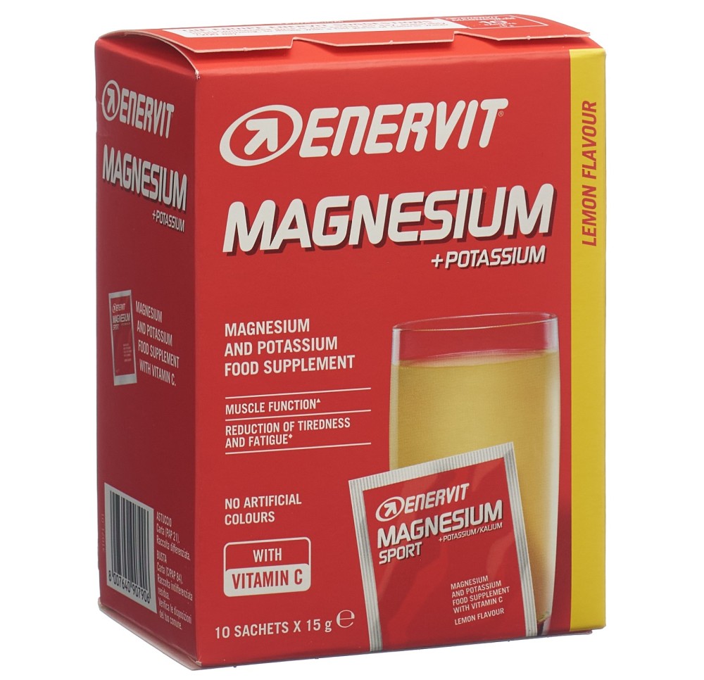 ENERVIT pdr magnesium potassium 10 sach 15 g ENERVIT pdr magnesium potassium 10 sach 15 g