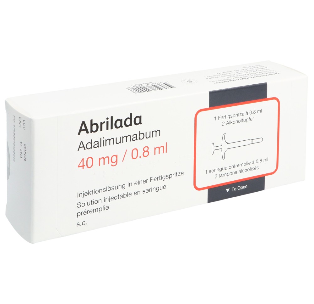 ABRILADA sol inj 40 mg/0.8ml ser pré 0.8 ml ABRILADA sol inj 40 mg/0.8ml ser pré 0.8 ml