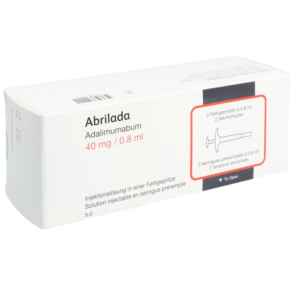 ABRILADA sol inj 40 mg/0.8ml ser pré 2 x 0.8 ml ABRILADA sol inj 40 mg/0.8ml ser pré 2 x 0.8 ml