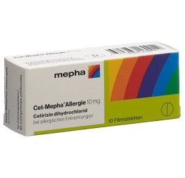 CET Mepha Allergie cpr pell 10 mg 10 pce