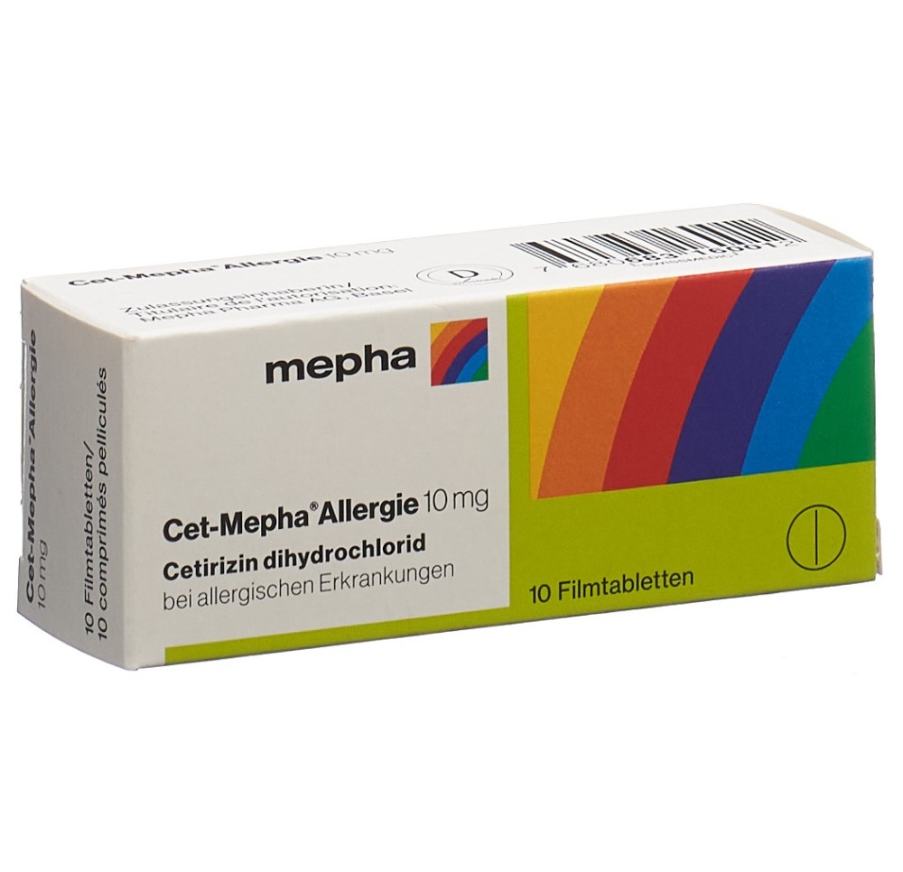 CET Mepha Allergie cpr pell 10 mg 10 pce CET Mepha Allergie cpr pell 10 mg 10 pce