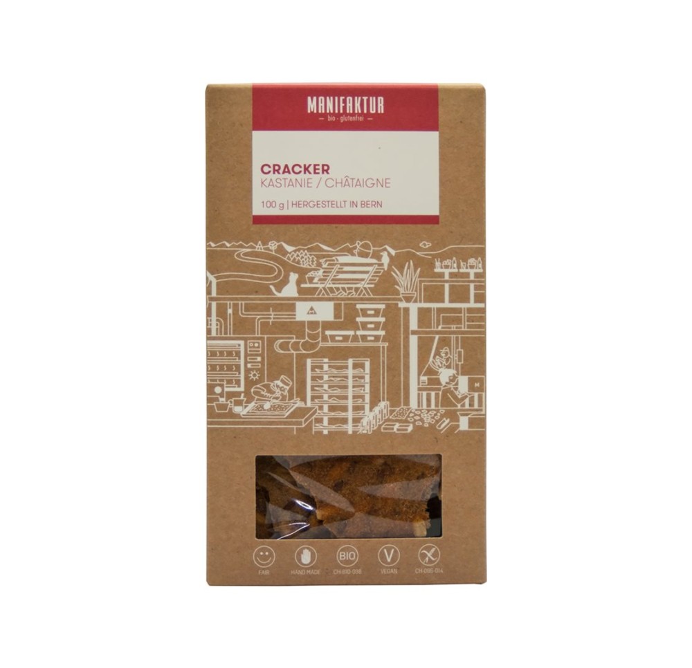 MANIFAKTUR Cracker de châtaigne bio 100 g
