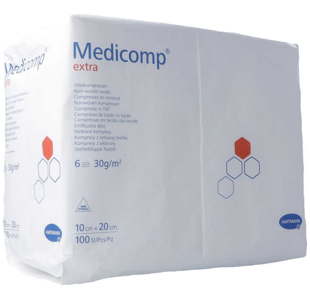 MEDICOMP Extra 6 plis S30 10x20cm non st 100 pce