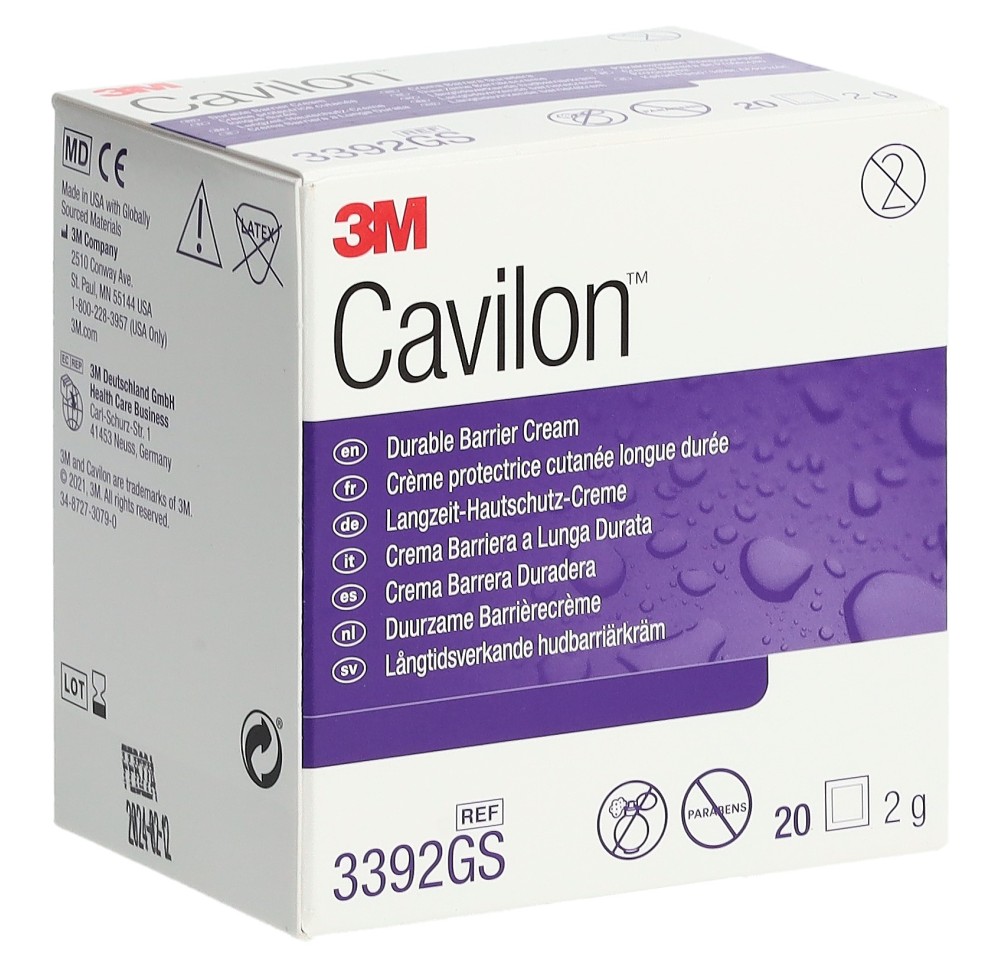 3M CAVILON Durable Barrier Cr impr (nouv) 20 x 2 g