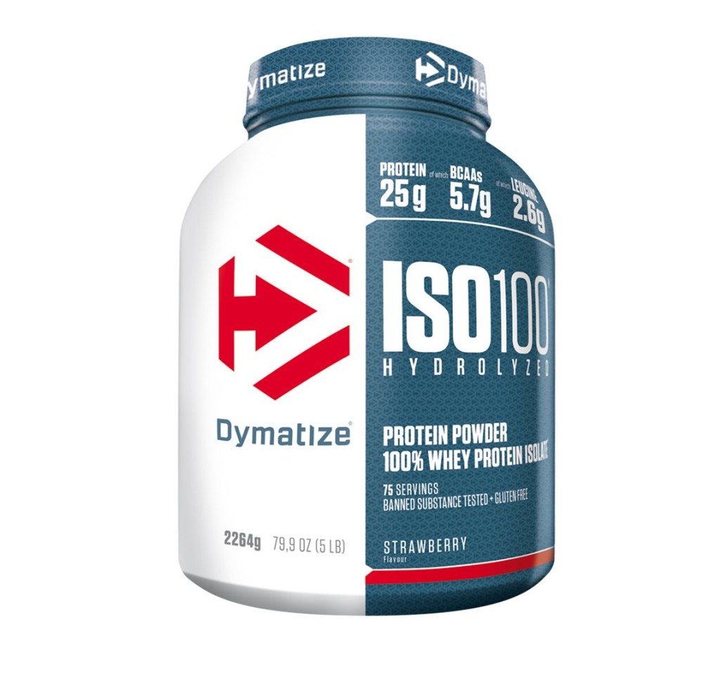 DYMATIZE Iso 100 Strawberry bte 2264 g DYMATIZE Iso 100 Strawberry bte 2264 g