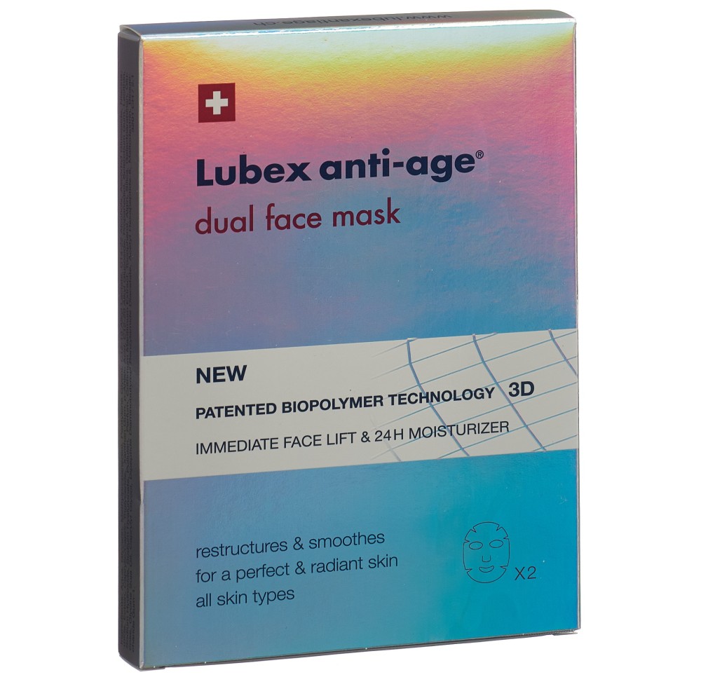 LUBEX ANTI-AGE dual face mask sach 2 pce