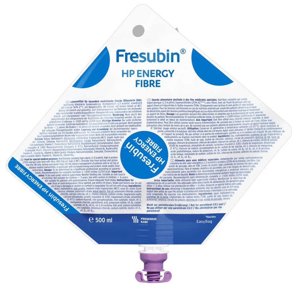 FRESUBIN HP Energy Fibre 15 EasyBag 500 ml